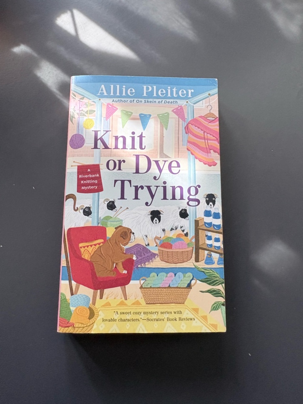 Knit or Dye Trying by Allie Pleiter - Colorful Cozy Mystery Paperback